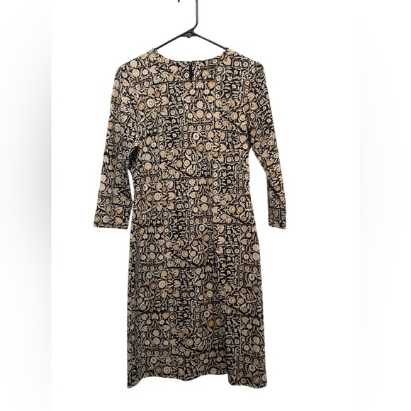 J. McLaughlin Sophia Floral Shift Dress Women Size S Black Camel - Picture 1 of 6